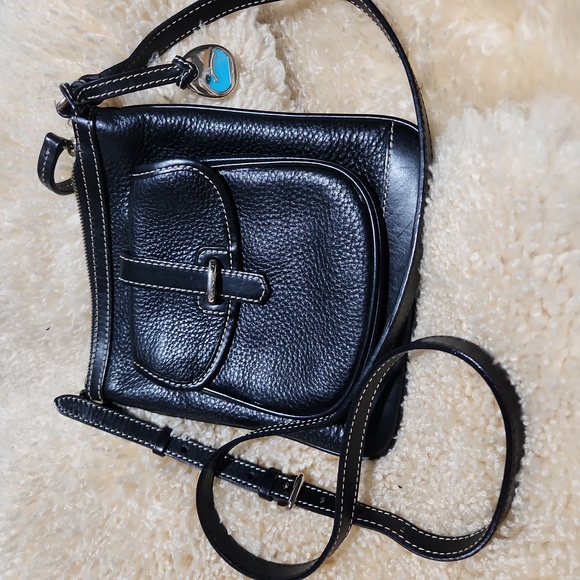 Dooney Bourke Black Leather Crossbody - Picture 1 of 8